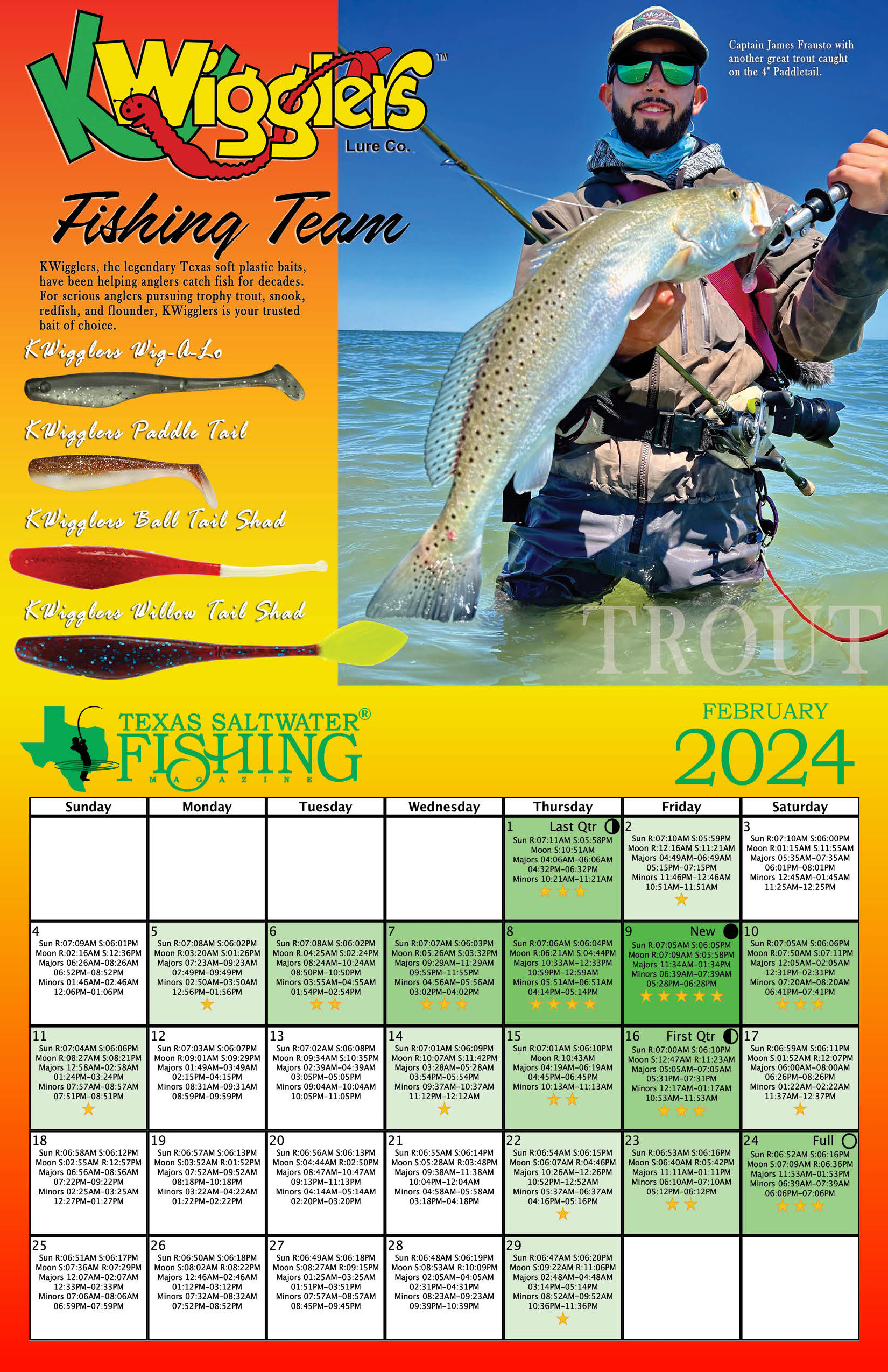 2024 Solunar Desk Calendar - Texas Saltwater Fishing Magazine
