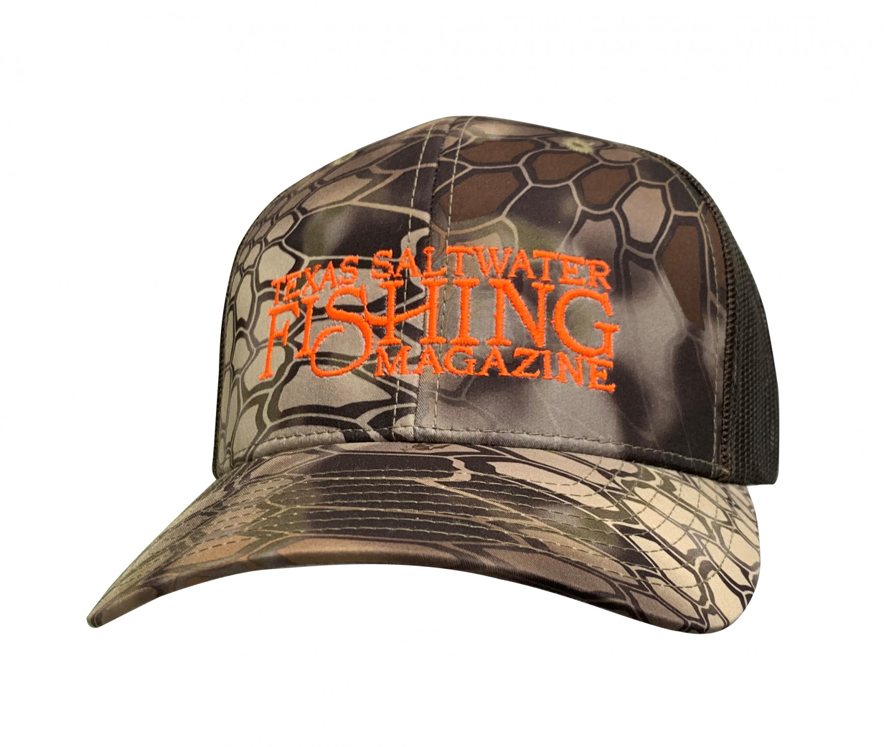 TSF Mag Hat - Full Logo-Kryptex Brown/Orange - Texas Saltwater