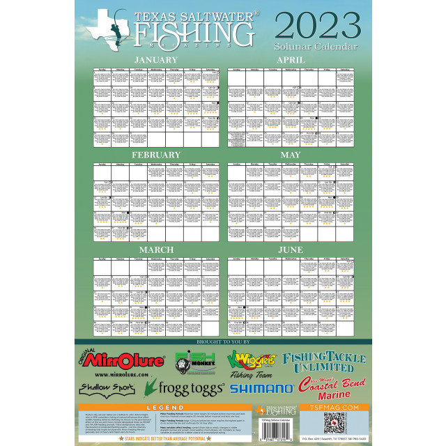 2023 Solunar Wall Calendar