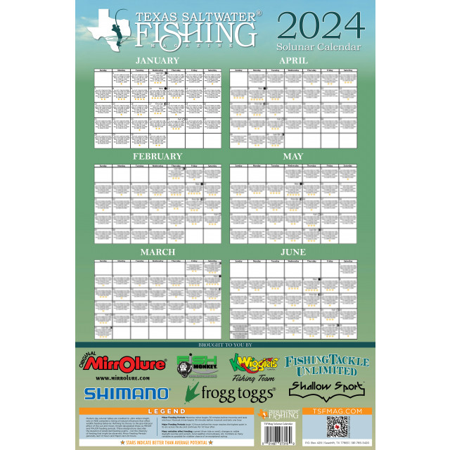 2024 Saltwater Fishing Wall Calendar